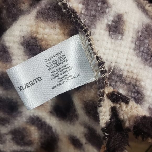 Pj Couture NWT leopard print hooded pullover woman's size extra large - Picture 6 of 8